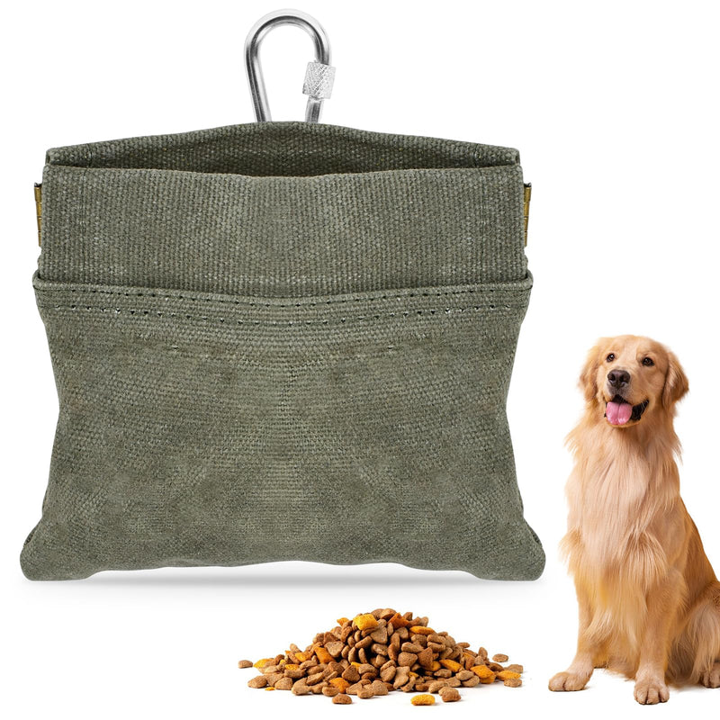 CONLI Dog Treat Pouch Portable Treat Pouches for Pet Training, Dog Training Treat Pouch with Carabiner, Auto Closing Pet Feed Snack Reward Pocket for Pet Travel or Outdoor Use Green - BeesActive Australia