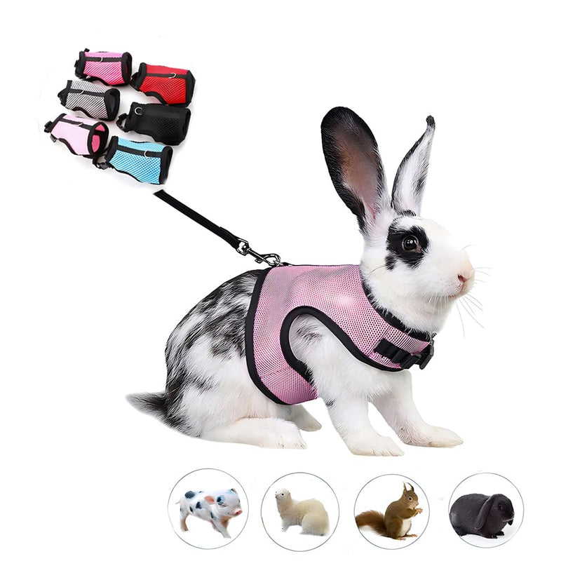 Guinea Pig Harness and Leash Set, Rat Harness and Leash Eescape Proof Walking Training for Small Animal Pets,Pink S Pink S Chest 4.7-6.2",Suitable Guinea Pig ,Rat - BeesActive Australia