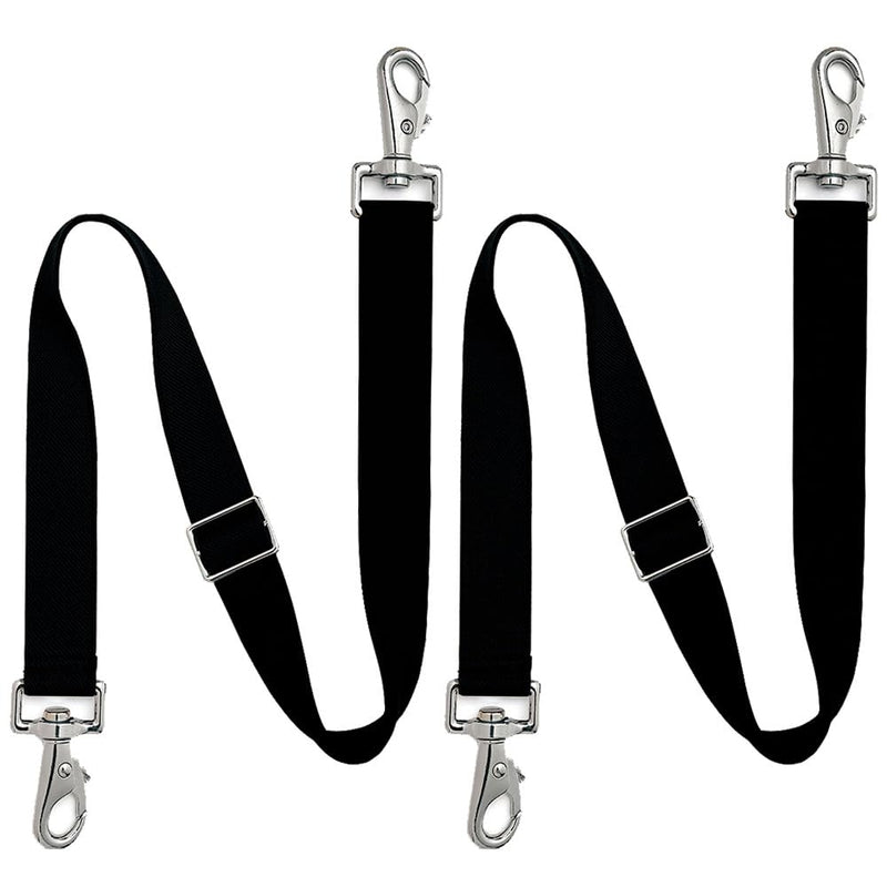 Premium Horse Blanket Sheet Leg Straps, Replacement Stretchy Belly Strap with Double Swivel Snaps, Adjustable Elastic Length from 24 to 42 Inch Winter Blanket Black - BeesActive Australia