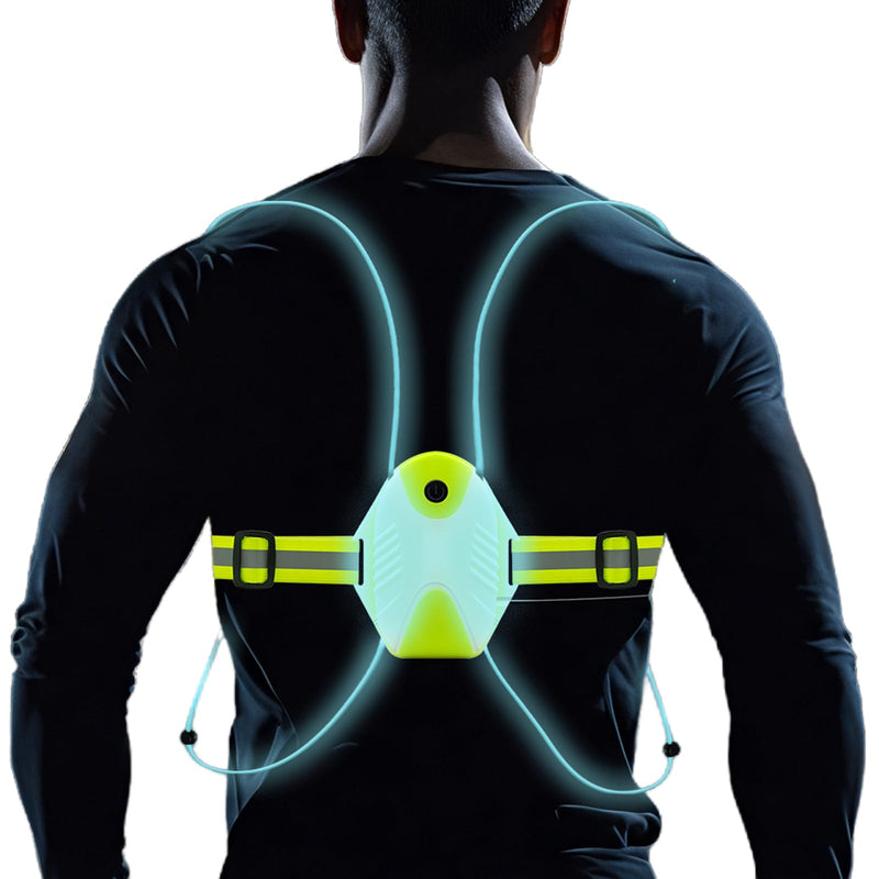 LED Reflective Running Vest for Women and Men, Safety USB Rechargeable Reflective Gear for Night Runners, Bikers, and Walkers Green - BeesActive Australia