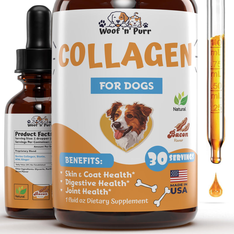 Collagen for Dogs - Liquid Collagen for Dogs - Skin and Coat Supplement for Dogs - Dog Liquid Collagen - Dog Collagen - Dog Collagen Drops - Collagen Dog - Collagen Dogs - 1 fl oz - PawsPlanet Australia