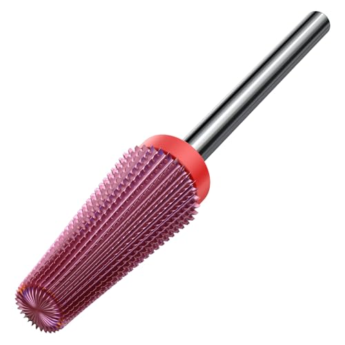 Glix 5 in 1 Nail Drill Bit, Tungsten Carbide, Cuticle and Gel Removal Purple