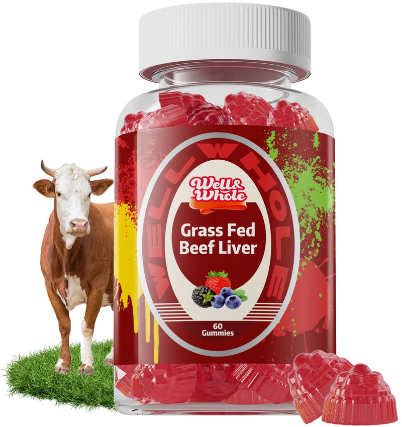 Grass Fed Beef Liver Gummies, Desiccated Liver Supplement for Adults & Kids | Naturally Nutrient-Rich Formula | Supports Daily Energy & Wellness | Whole Food Nutrition | Convenient Gummies 1
