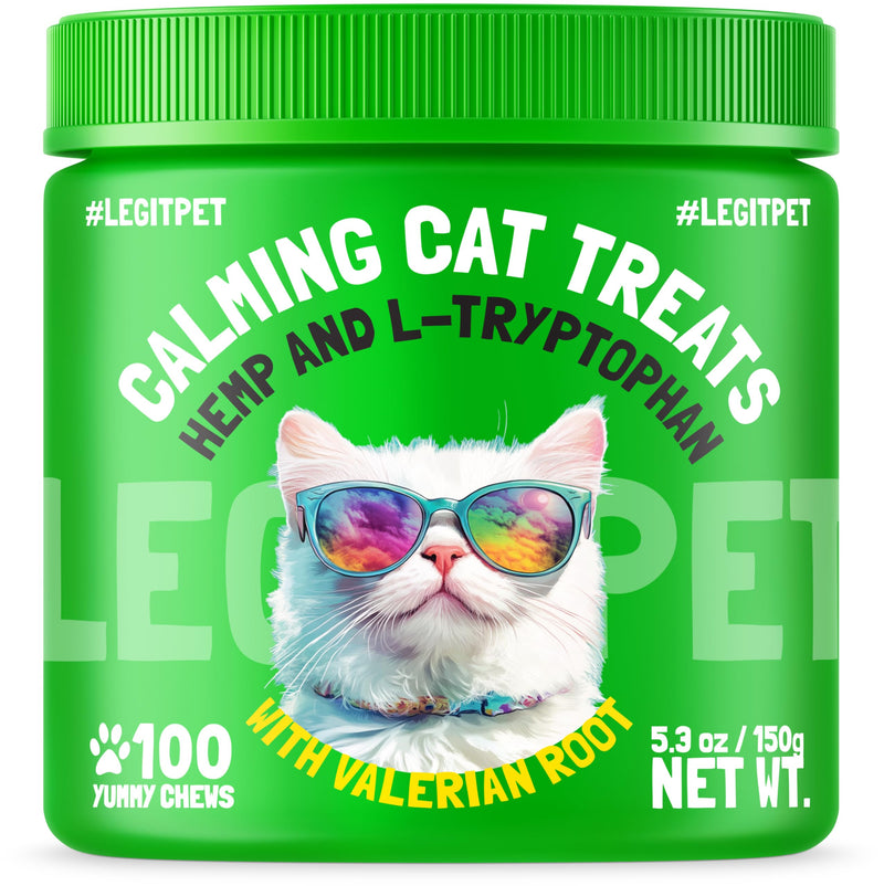 Cat Calming Treats Natural Anxiety Relief for Indoor Cats Stress & Travel Storm Separation Support Helps with Vet Visits, Grooming & Loud Noises Soothing Behavior Aid 100 Yummy Chews - PawsPlanet Australia