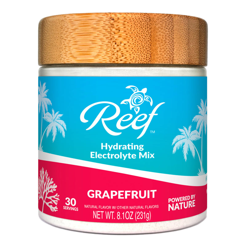 Hydrating Electrolyte Drink Mix | 5 Key Electrolytes + Vitamins | Coconut Water Powder, Pink Himalayan Salt & Real Fruit | Grapefruit | No Added Sugar | 30 Servings 8.1 Ounce (Pack of 1)