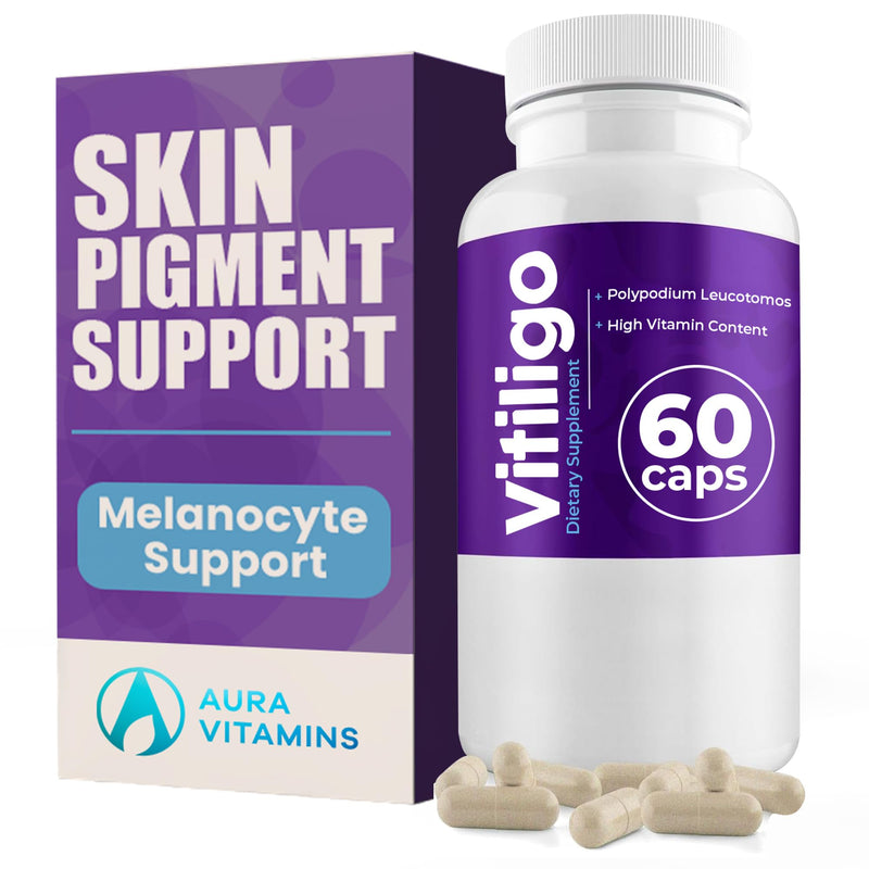 Vitiligo Capsules 60 Count | 1 Month | Improve Skin Pigmentation Support and Reduce White Spots | Effective Vitiligo Supplement | Natural Solution for White Spots on Skin. (1)