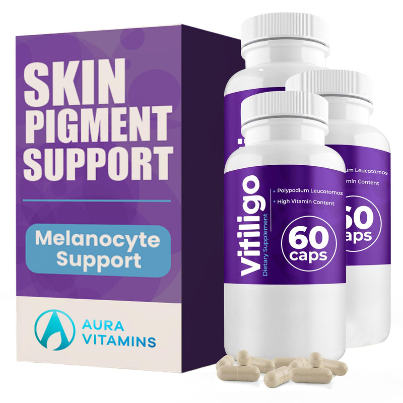 Vitiligo Capsules 60 Count | 1 Month | Improve Skin Pigmentation Support and Reduce White Spots | Effective Vitiligo Supplement | Natural Solution for White Spots on Skin. (3) 3