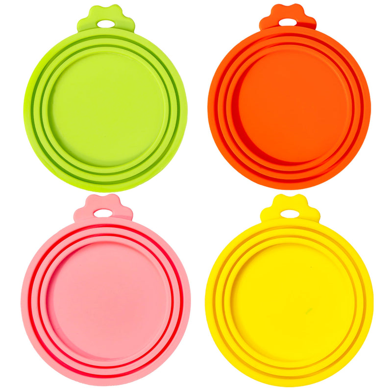 4 Pack Can Covers, Silicone Can Lids for Dog and Cat Food, Universal Can Cover Fits Most Standard Size - BeesActive Australia
