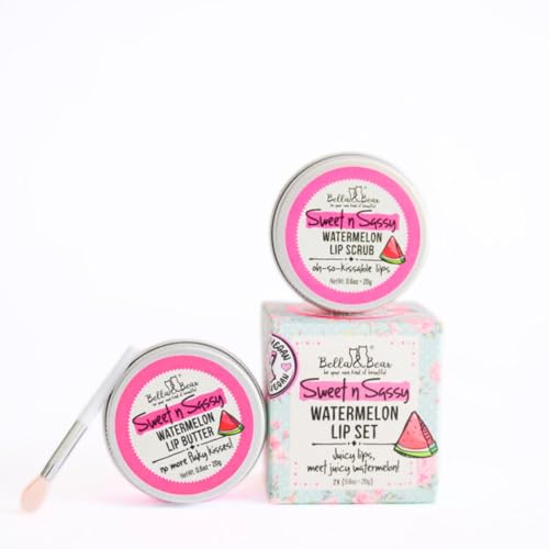 Bella & Bear Sweet 'n' Sassy Watermelon Lip Scrub & Lip Butter Set