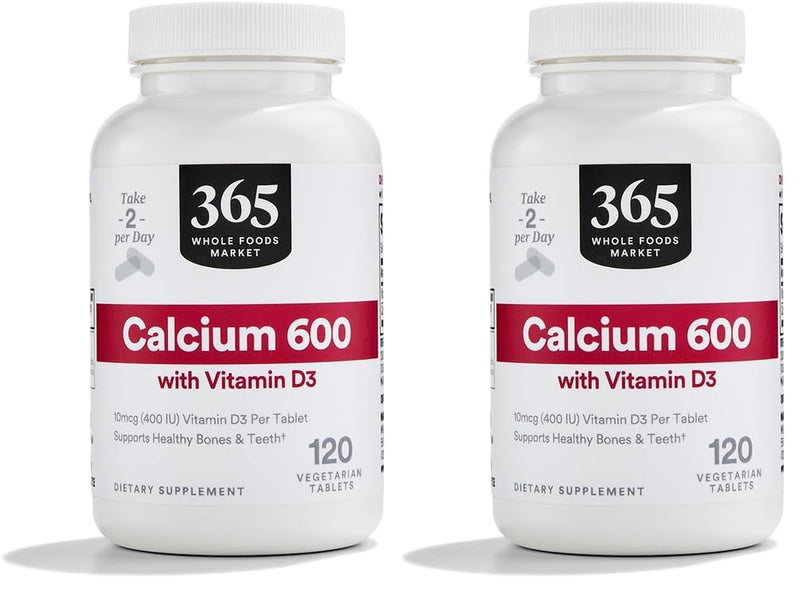 365 by Whole Foods Market Calcium with Vitamin D3 Tablets, 120 Count (Pack of 2) 120 Count (Pack of 2)