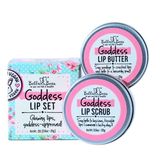 Bella & Bear Goddess Lip Scrub & Lip Butter Set