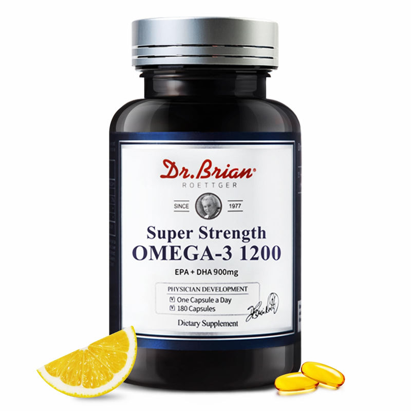 Dr. Brian Odorless Omega 3 Fish Oil Supplement 1200Mg for Heart Health | 600mg EPA & 300mg DHA, High Potency Fish Oil Softgels with Vitamin E, 180 Count 180 Count (Pack of 1)