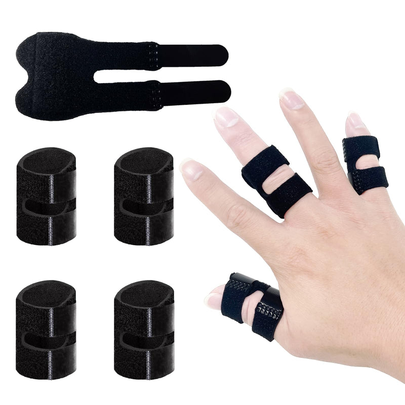 Thumb Finger Splints (5Pcs), Trigger Thumb Splint Finger Brace for Mallet, Broken, Straightening, Arthritis, Injury, Finger Stabilizer Support for Thumb/Middle/Ring/Index/Pinky Fingers 5 - BeesActive Australia