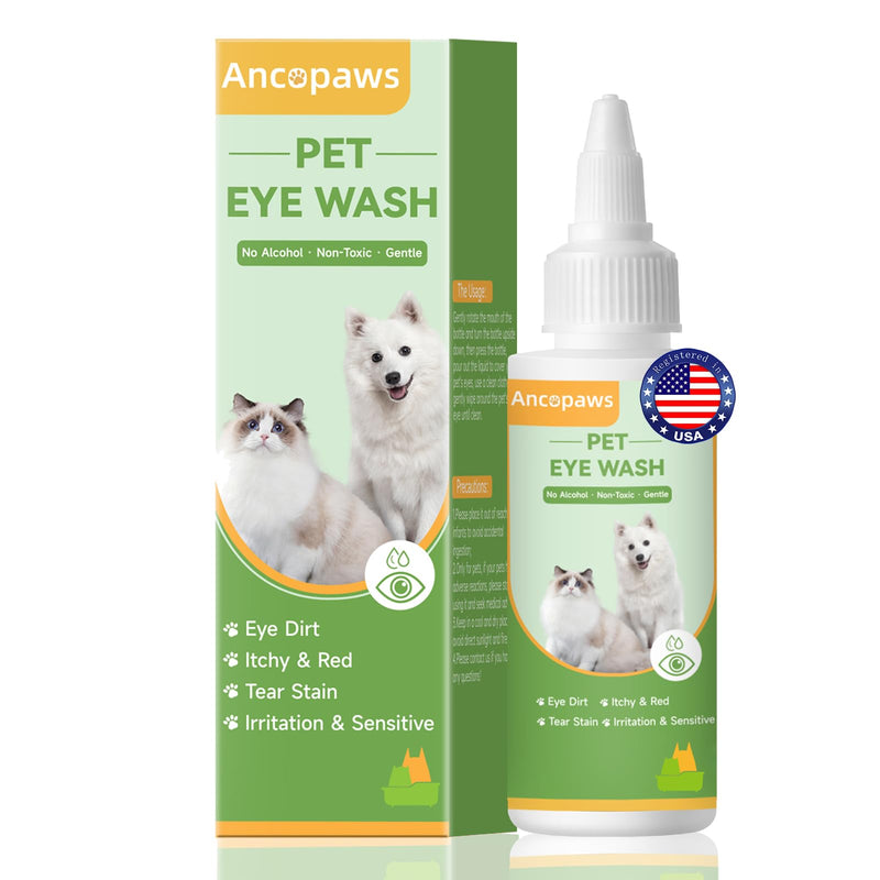 Eye Drops for Dogs & Cats - Pet Eye Wash for Infection Treatment - Eye Rinse to Soothe Eye Irritations & Runny Eyes - Dog Tear Stain Cleaner - Safe for All Animals - BeesActive Australia