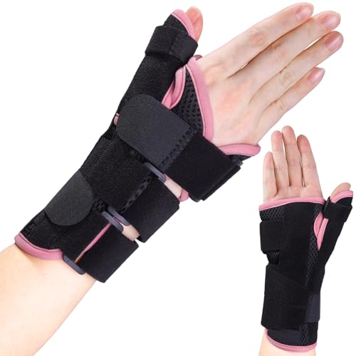Lefeke Thumb and Wrist Brace Thumb Spica Splint for Right Hands, Wrist Brace with Thumb Support for Carpal Tunnel Relief, Thumb Brace for Arthritis Pain and Support, Wrist Guards Thumb Stabilizer for Tenosynovitis, Sprain(L) Large Right hand