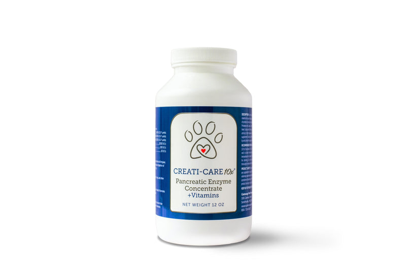 Pancreatic Enzyme for Dogs - Creati-Care 10x Dog Digestive Enzymes Powder with Vitamins Restore Normal Weight, Supports Pancreatin Issues Relieves Digestive Stress - 12 oz - PawsPlanet Australia