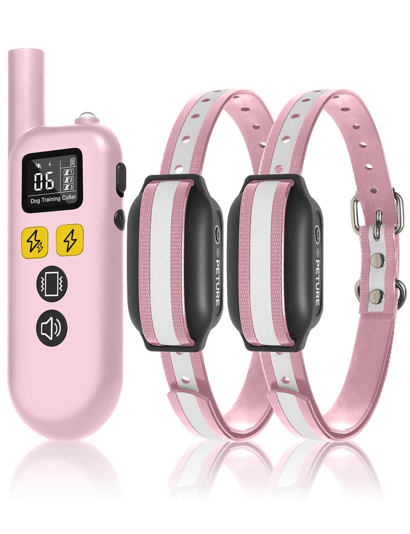 Dog Training Collar, 3300Ft Bark Collar with Beep Vibration & Static Mode, Safety Lock & Flashlight Bark Collar with Remote, IPX7 Waterproof Ecollar for 7-120lbs Small Medium Large Dogs(2 Pack) - BeesActive Australia