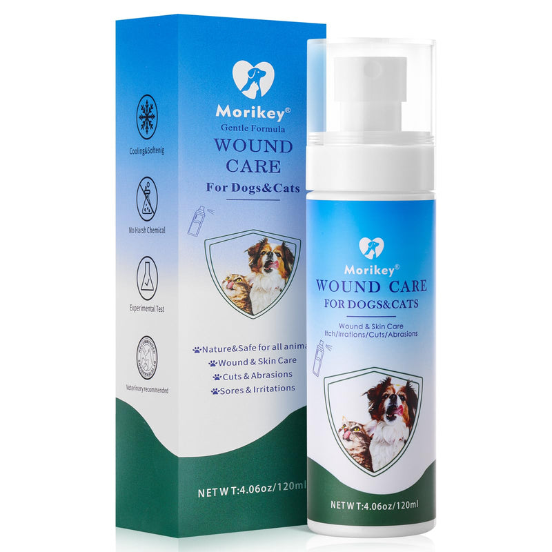Pet Wound Care,Gentle Formula Wound Spray for Pets, Helps with Rashes,Itching,Skin Irritations, Hot Spots,Bites, Non-irritating for Relief & Treatment,Safe for Dogs&Cats,4.06OZ