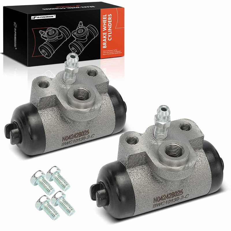 A-Premium Rear Driver and Passenger Drum Brake Wheel Cylinder Compatible with Select Jeep, Dodge and Chrysler Models - Compass 2008-2018, Patriot 2008-2017, Avenger, Caliber, Sebring, 2-PC Set Rear 2-PC