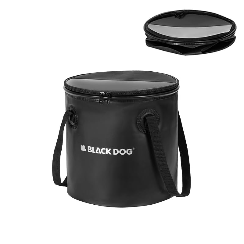 Blackdog 4.39 Gallon Camping Folding Bucket, Lightweight Folding Water Container with Handle & Lid, Fordable Bucket Wash Basin with Outlet Valve for Travelling Camping Hiking Fishing, EVA - BeesActive Australia