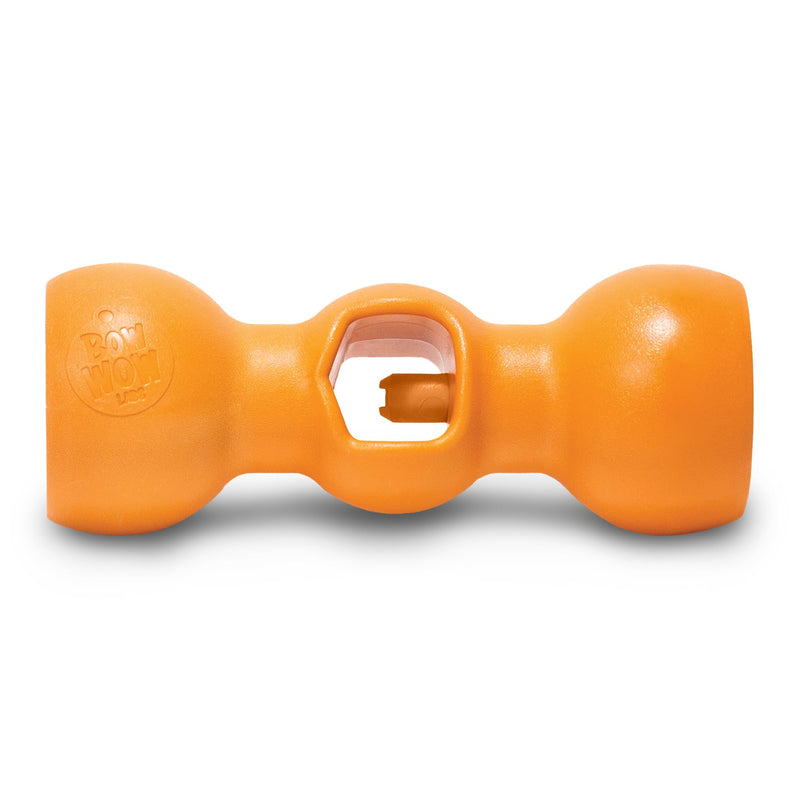 Bow Wow Labs Buddy Safety Device | Newly Redesigned Bully Stick Holder for Dogs | Made in The USA | Dishwasher Safe (S) Small (16-30 pound dog) Newly Redesigned/Orange - BeesActive Australia