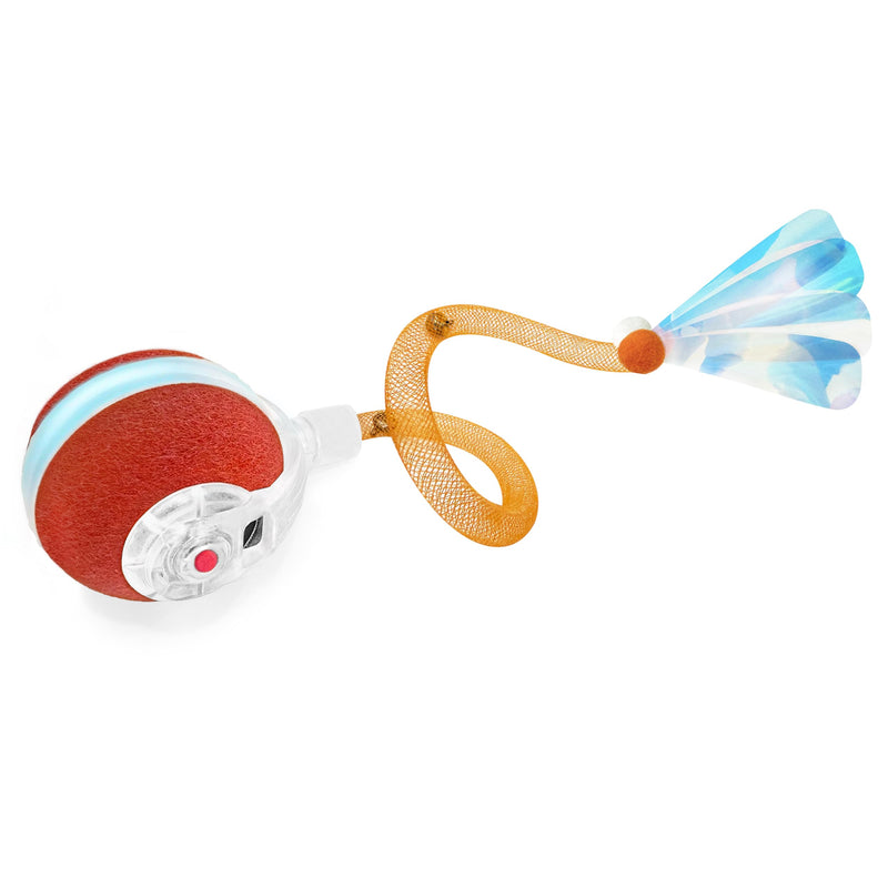 Interactive Cat Toys for Indoor Cats,The 3rd Generation Agile Moving Cat Ball with Elastic Mesh Tail,Automatic Cat/Kitten Toys for Bored Indoor Adult Cats,Motion Activated Orange - BeesActive Australia