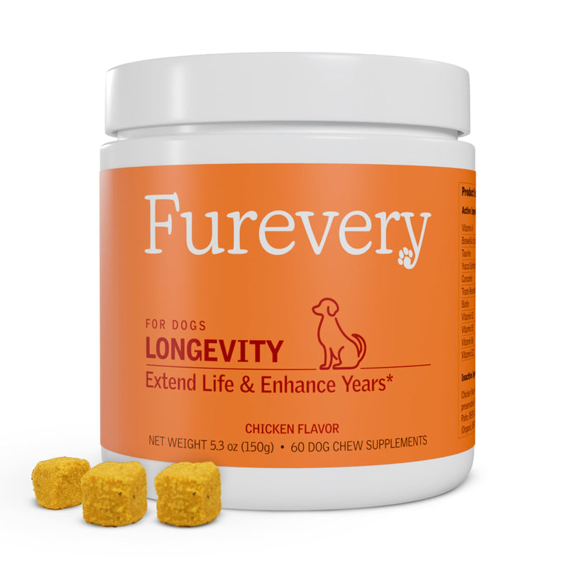 Anti-Aging Chewable Supplement for Dogs with Curcumin, Taurine, Trans-Resveratrol – Science-Backed Ingredients for Dogs to Support Aging, Wellness and Vitality - PawsPlanet Australia