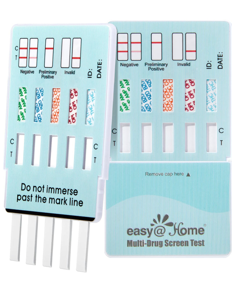 Easy@Home 5 Panel Urine Drug Test Kit [7 Pack] - THC/Marijuana, Cocaine, OPI, AMP, BZO All Drugs Testing Strips in One Kit - Home Use Drug Detox Tests with Results in 5 Mins #EDOAP-754 7 Pack - BeesActive Australia