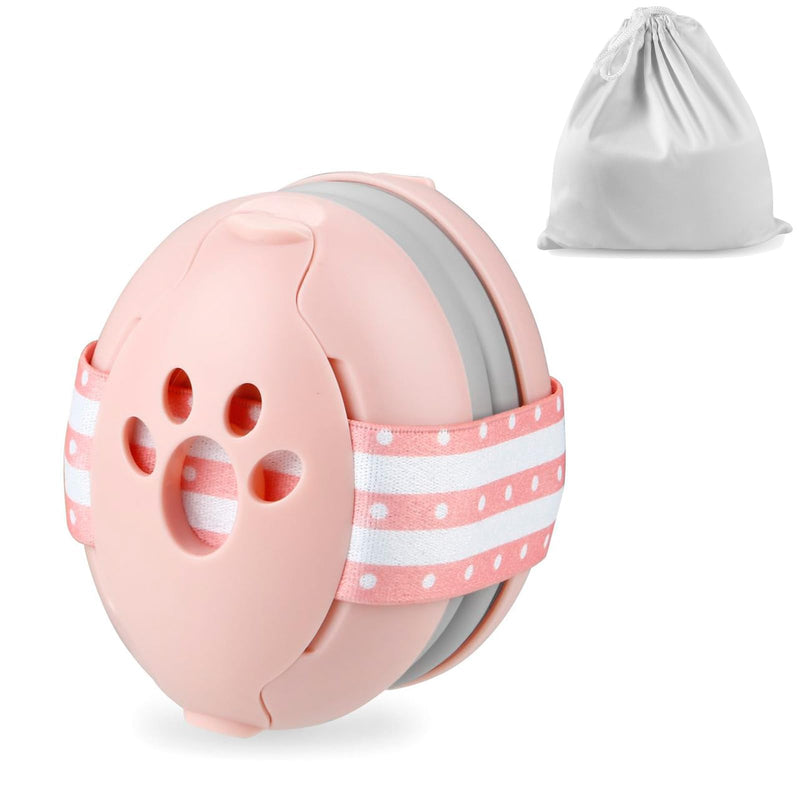 PandaEar Baby Ear Protection, Noise Cancelling Headphones for Babies, Noise Reduction Earmuffs for Infant and Toddlers Pink