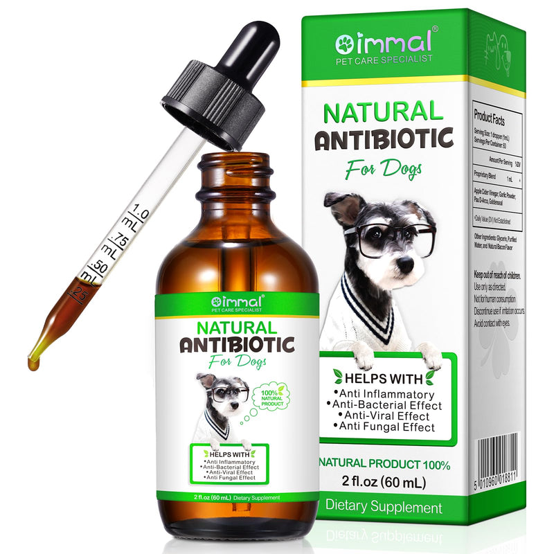 Natural Antibiotics for Dogs, Dog Antibiotics Supports Dog Allergy and Itch Relief, Dog Multivitamin, Pet Antibiotics, for All Breeds (2 Fl Oz) 2 Fl Oz - PawsPlanet Australia