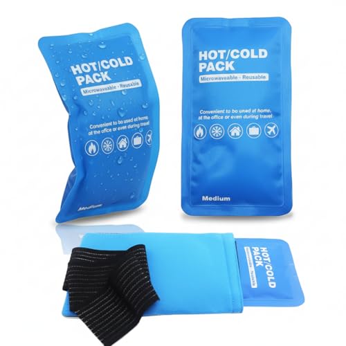 Reusable Gel Ice Pack for Injuries - Hot & Cold Therapy Pack for Muscle Pain Relief, Swelling Reduction, Post Surgery Recovery | Flexible Design Fits Shoulder, Knee, Back