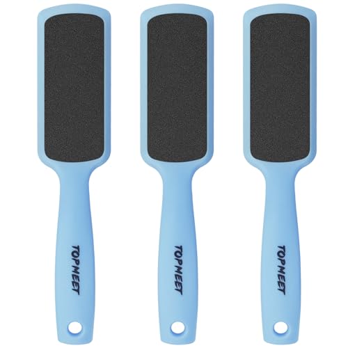 Topmeet Foot File for Dead Skin - Dual Sided Foot Rasp Callus Removers, Professional Pedicure Tool for Soft, Smooth Feet (Blue) Blue