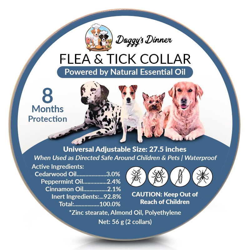 Flea and Tick Collar for Dogs and Cats- Lasts Up to 8-Months Using Natural Plant-Based Oils - Safe for Pets, People and The Environment - 2-Pack Flea Collar for Dogs and Cats - BeesActive Australia