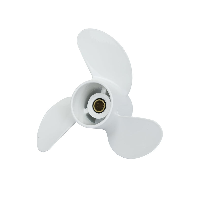 Boat Engine Propellers for HANGKAI 2 Stroke 6.0 HP ＆ 4 Stroke 6.5 HP Outboard Motor, 7.8" Diameter x 8" Pitch 3 Blade 12 Spline Tooth White - BeesActive Australia