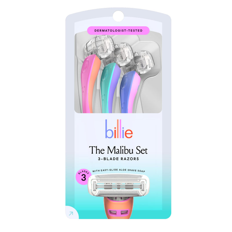 Billie Disposable Razors for Women - The Malibu Set 1 Count (Pack of 3)