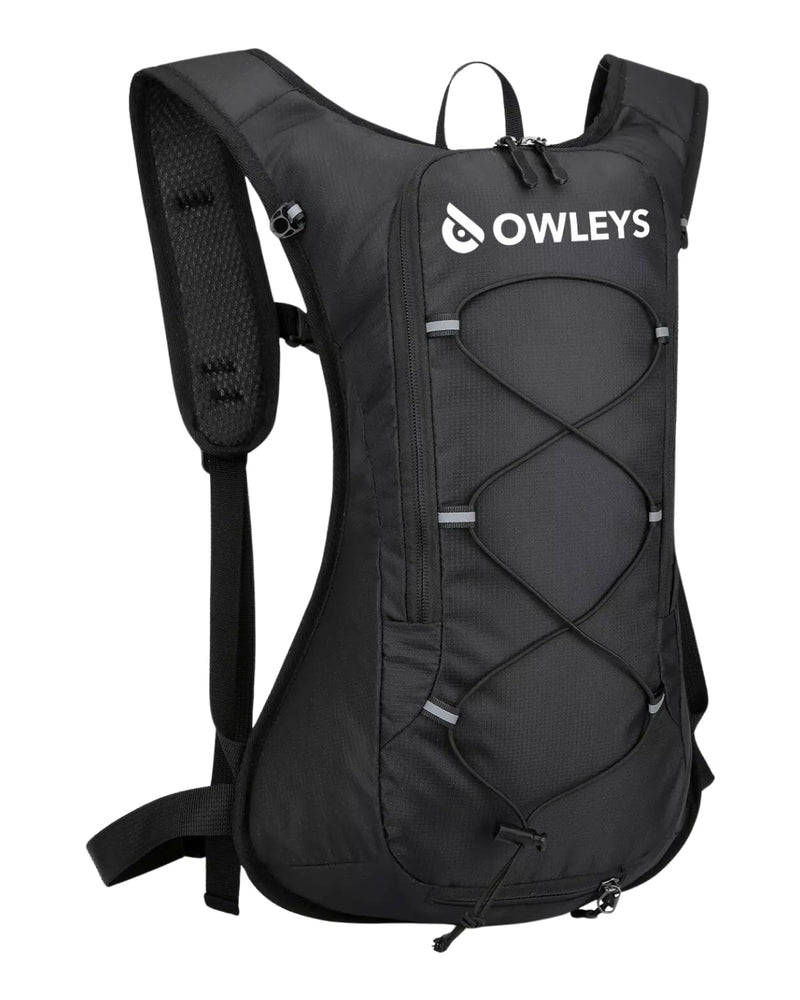 Owleys Hydration Backpack – Lightweight Waterproof Hydration Pack | 2L Water Bladder | Running & Cycling Backpack for Men & Women | Hiking & Festival Essential – Black 1