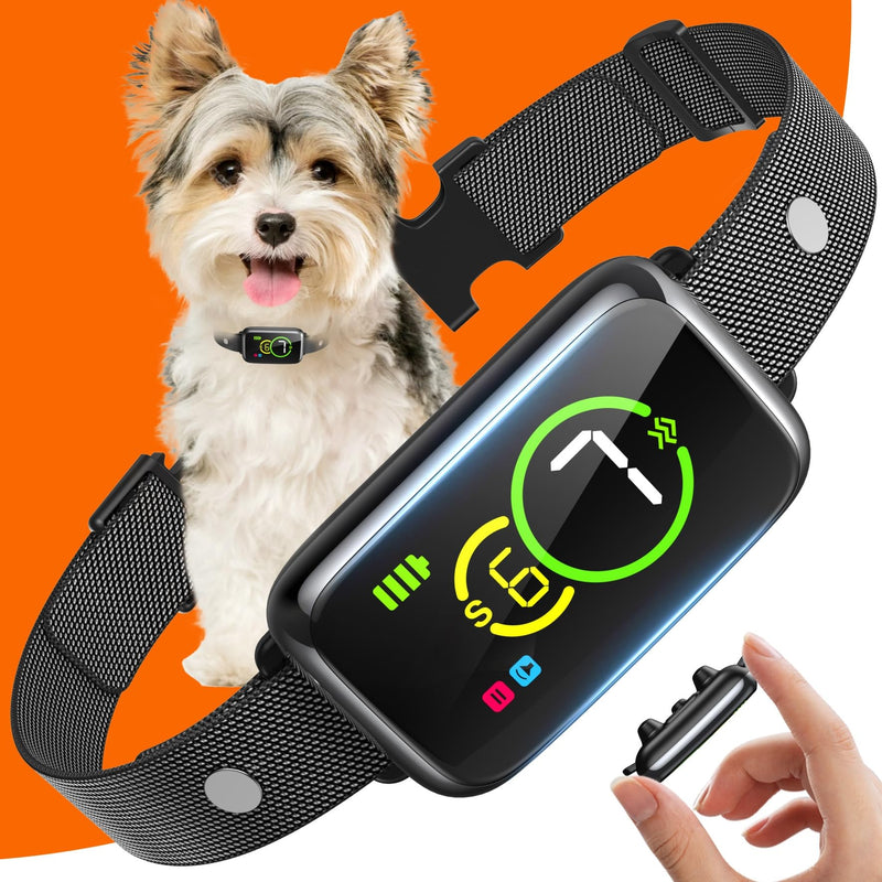 Bark Collar, Dog Bark Collar for Small Medium Mini Dogs, Automatic Stop Bark Collar, Safe Humane Barking Collar with 4 Effective Modes Beep Vibration & 7 Adjustable Sensitivities, Black S - BeesActive Australia