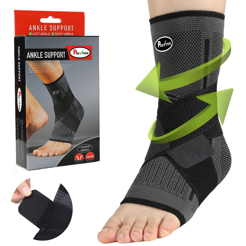 Ankle Braces for Men & Women Stabilizing - Adjustable Ankle Brace for Sprained Ankle, Plantar Fasciitis, Achilles Tendonitis Pain | Foot Wraps for Volleyball & Basketball Injury Recovery Large