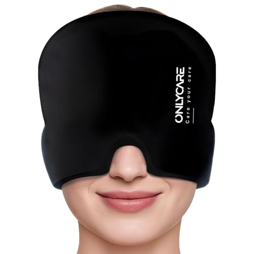 ONLYCARE Migraine Relief Cap, Headache Relief Cold Cap with Odorless Gel Original Black 1