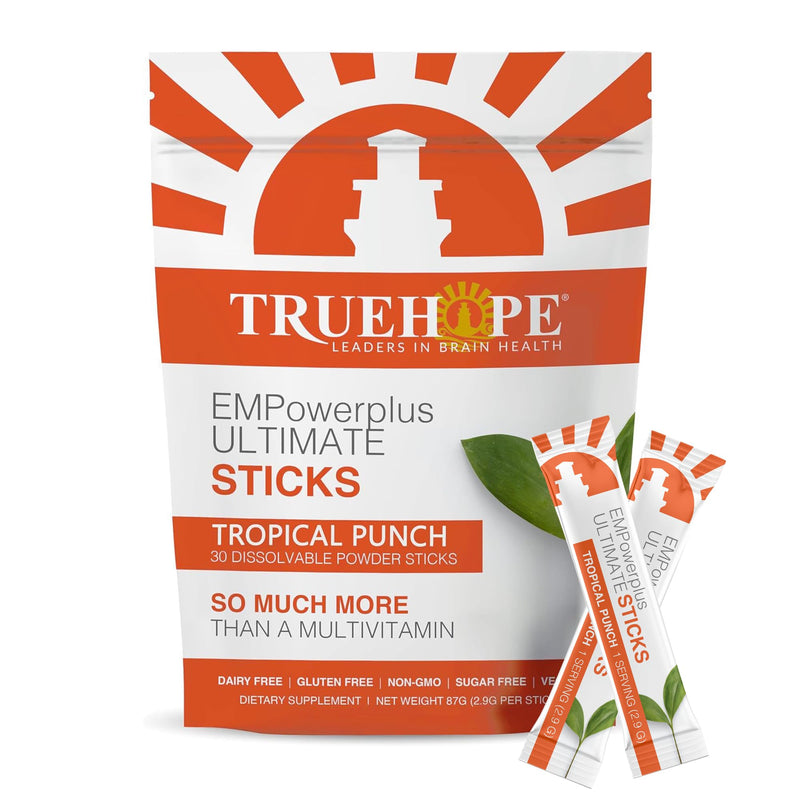 Truehope Multivitamin Nootropic Pouches with Inositol - Once-Per-Day EMPowerplus Ultimate Sticks - 30 Count (Tropical) Tropical