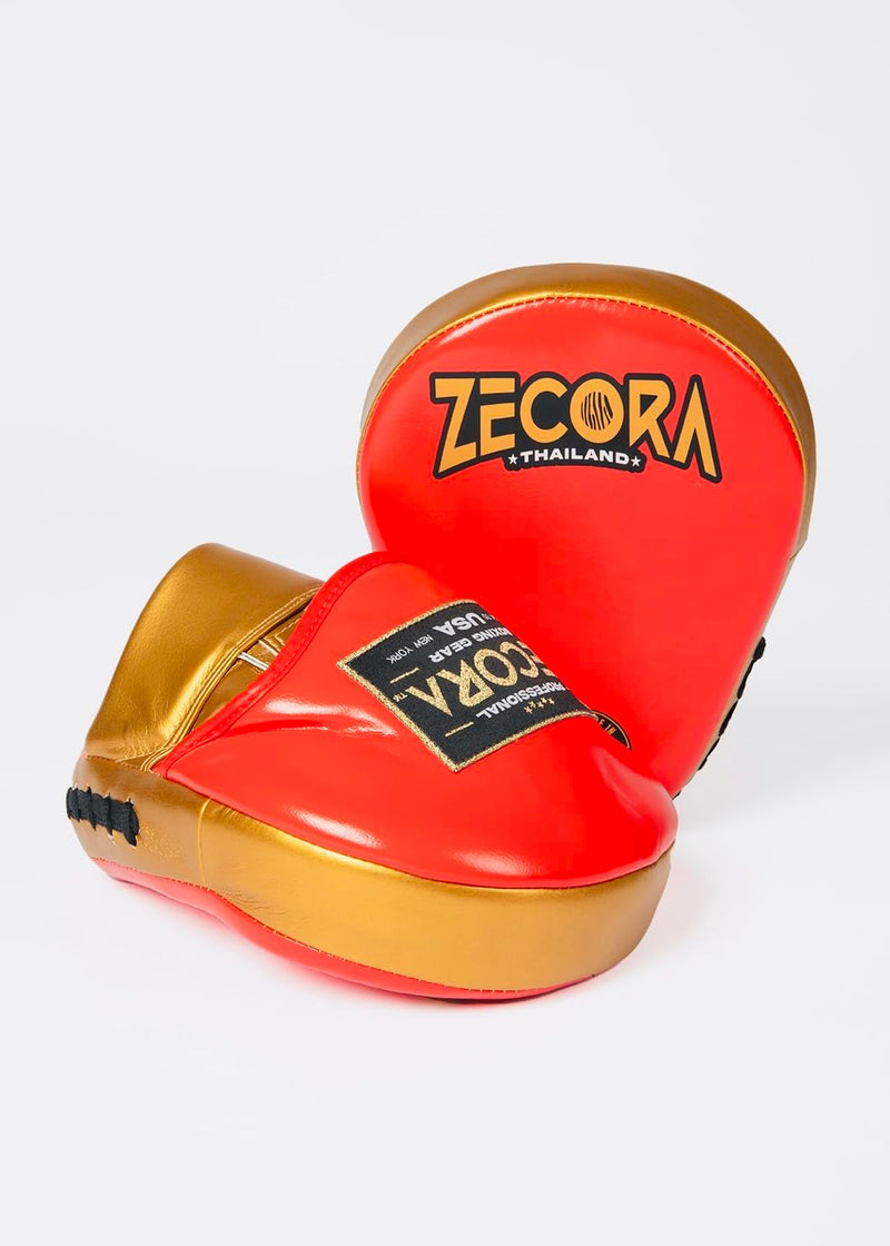 Boxing Pads Curved Focus Mitts, Microfiber Leather, Hook and jab Training Pads, Adjustable Strap Ventilated, MMA Muay Thai Kickboxing Coaching Gear Martial Arts