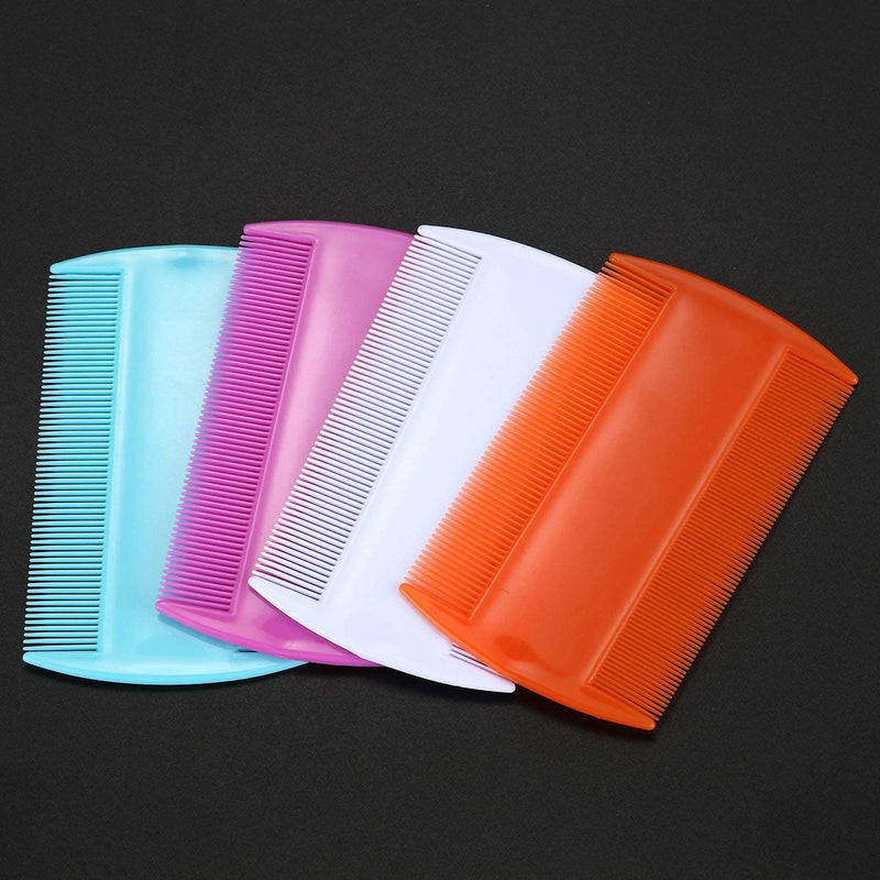 4 Pack Double-Sided Pet Grooming Combs – Fine Tooth Lice and Flea Comb for Cats, Dogs, and Pets – Lightweight, Portable Hair Combs, Wet or Dry Use – Dandruff Removal Comb for Adults and Children - BeesActive Australia