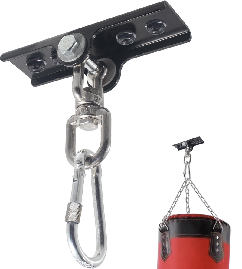 Upgraded 360° Swivel Heavy Bag Mount for Punching Bag Hanger. Box Bags Hanger for Yoga, Gym, Swing Chairs, and Hammocks Heavy Bags Mount. Punching Bag Hanger, Box Bag Hanger. Black 1 PCS