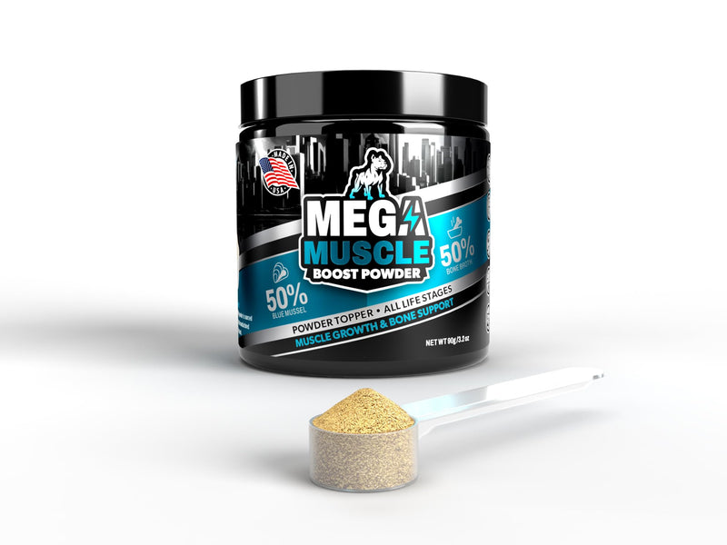 Dog Muscle Growth Powder – Blue Mussel & Bone Broth Topper for Dogs | Muscle, Bone & Joint Support | Protein-Rich Supplement | 3.2 oz
