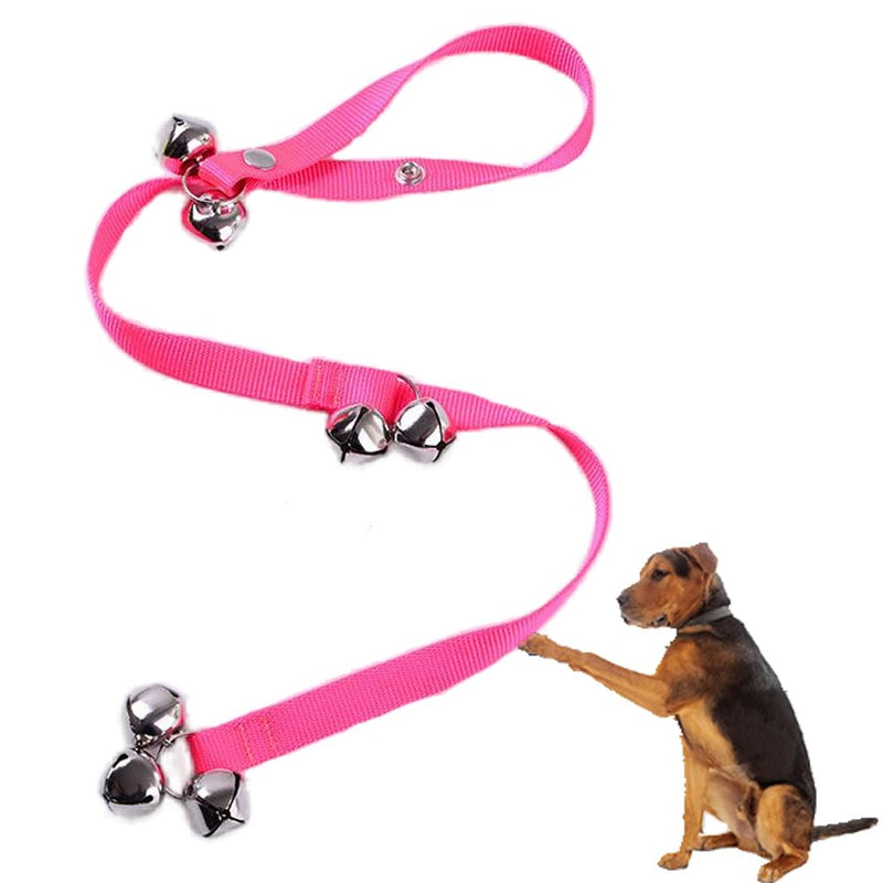 Weimostar Hot Pink Dog Bells to Go Outside, Adjustable Dog Door Bell, Puppy Training Bell for Dogs to Ring to Go Potty, Dog Doorbell with 7 Extra Loud Bells for XS Small Medium Large Dogs One Size - BeesActive Australia