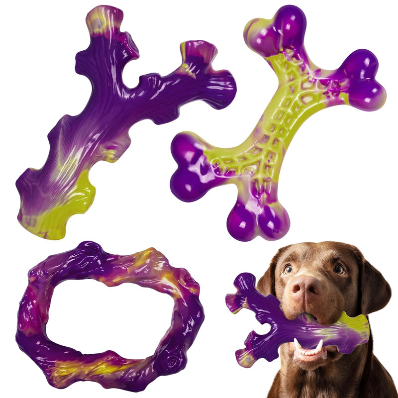 Tough Dog Toys for Aggressive Chewers 3 Pack Chew Toys for Large Dogs, Indestructible Dog Toy for Aggressive Chewers Large Breed, Dog Toys to Keep Them Busy Model 315 - BeesActive Australia