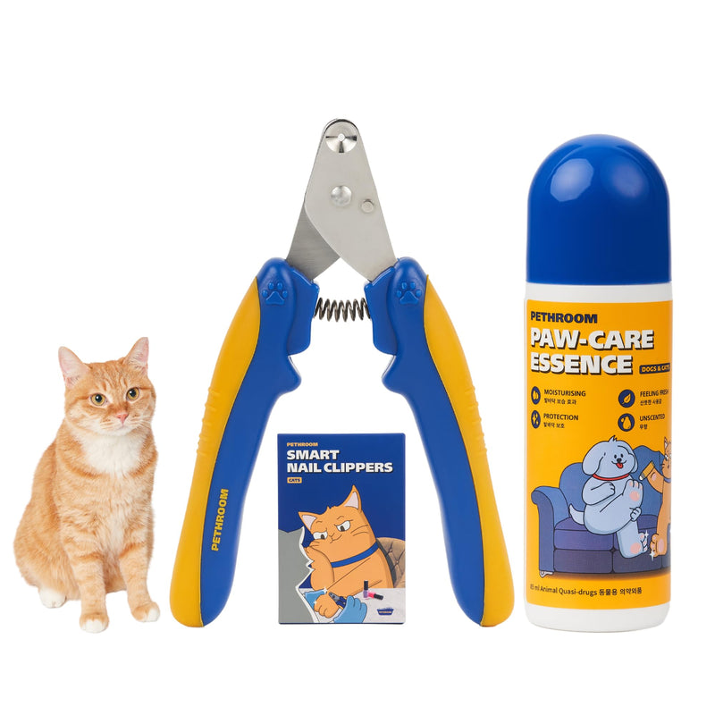 [PETHROOM] Bundle - Cat Paw Care Set | Lick Safe Paw Soother & Moisturizer for Dry, Cracked Paws | Cat Nail Clipper with Circular Cut Hole (2mm)