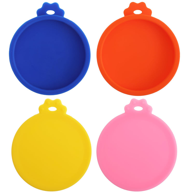 4 Pack Cat Food Can Lids Silicone Pet Food Can Top Cover Cat Food Can Covers Lids Cat Food Top Small Pet Food Can Lids Covers for 3 oz 2.5 oz Cat Food Cans - BeesActive Australia