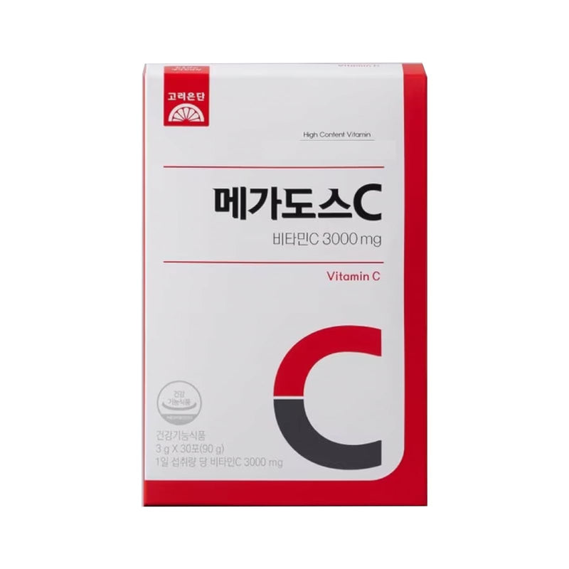 Korean Vitamin C 3,000mg, Powder Stick Individually Packaged, 1 Pack per Day, 90g