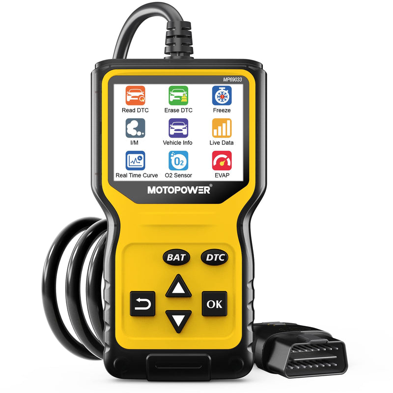MOTOPOWER MP69033 Pro OBD2 Scanner Code Reader Check Engine Fault Light Diagnostic Scan Tool with Battery Tester - BeesActive Australia